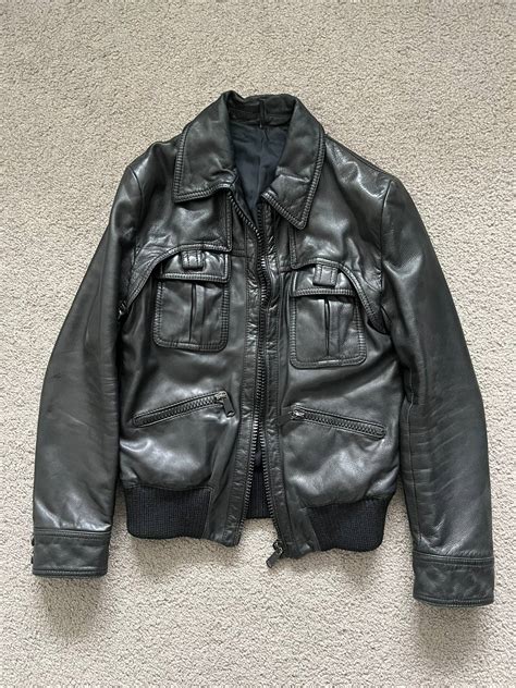 dior homme fw 06 a2 leather bomber jacket